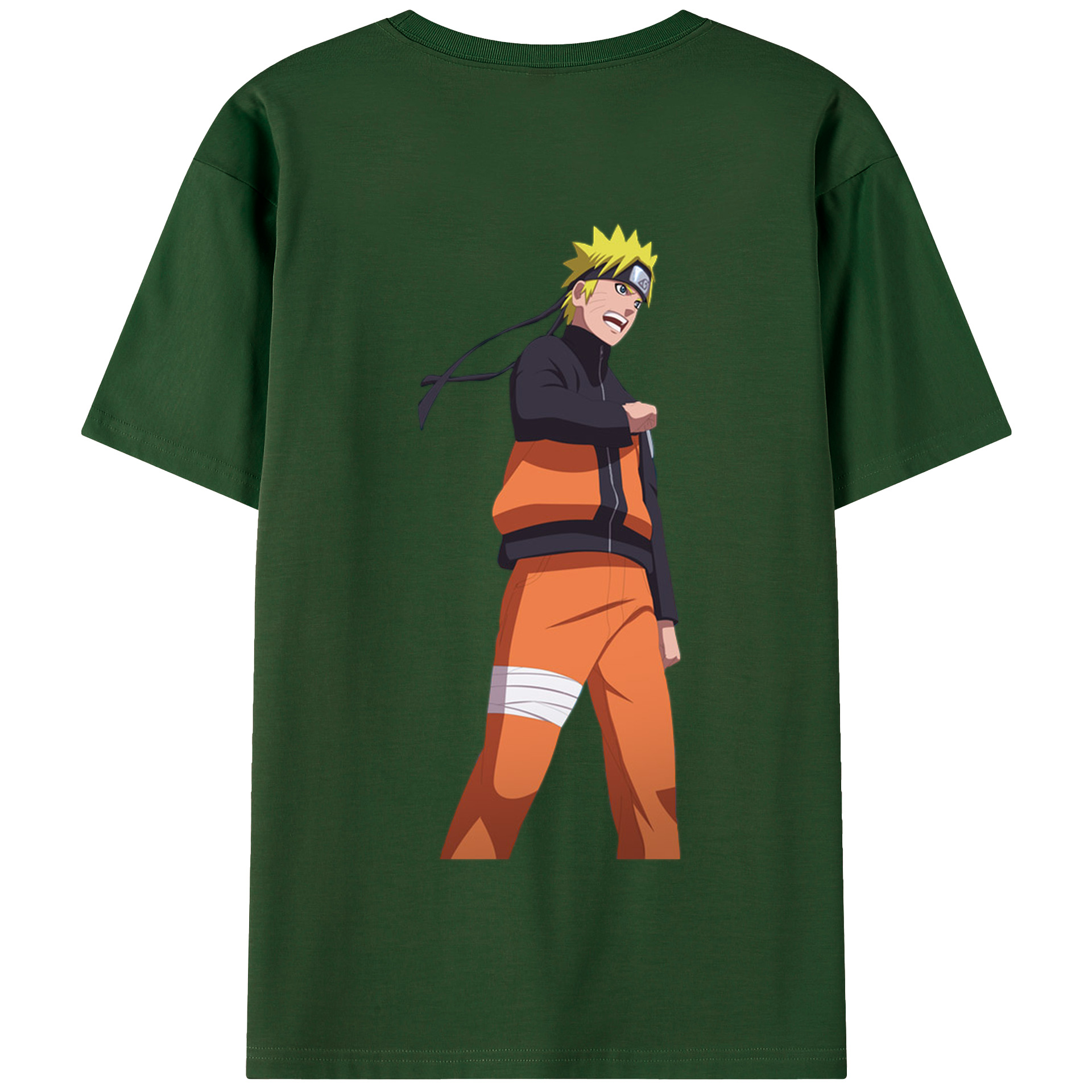 （画像用） NARUTO -ナルト- うずまき ナルト Uzumaki Naruto 綿100％半袖Tシャツ（背面プリント）